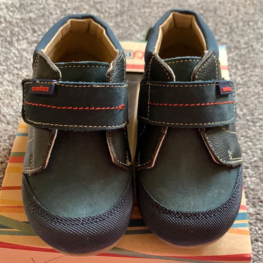 Baby & walker shoes, NWT blue leather